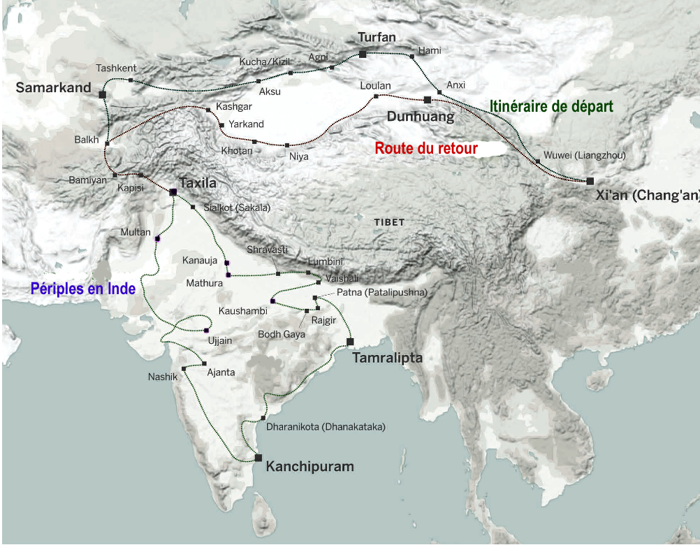 carte du périple historique